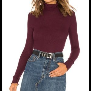 Free people skyline thermal plum small